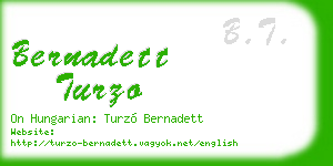 bernadett turzo business card