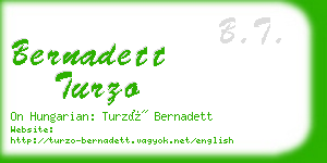 bernadett turzo business card